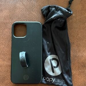Loopy Case Midnight Black Phone Cover with Loop iPhone 15 pro